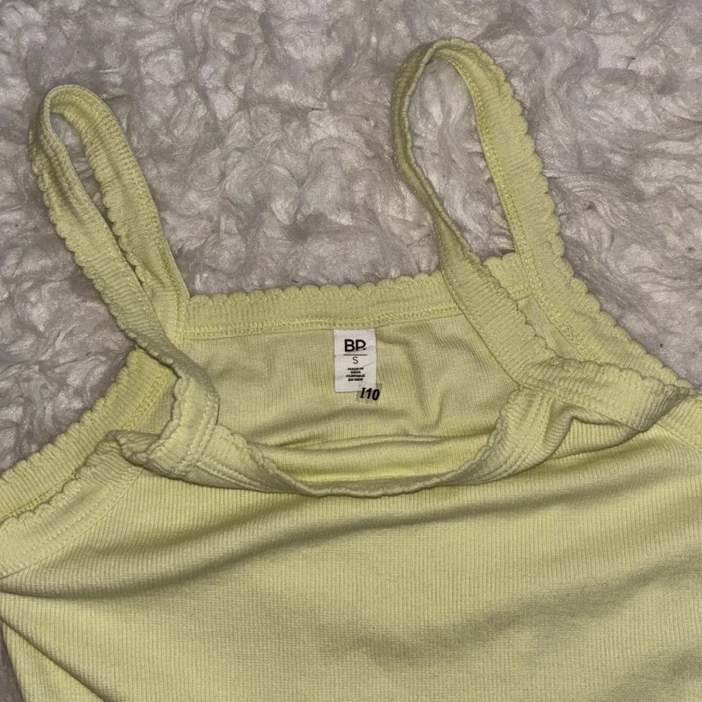BP Square Neck Bodysuit Ribbed Yellow, Size Small - Picture 9 of 14